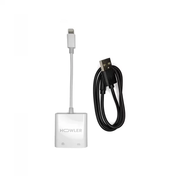 Lightning USB OTG adapter (iOS) + cable
